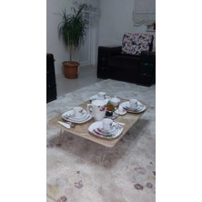 Dzgn Home Ahşap Dikdörtgen Yer Sofrası-Hamur Açma Masası
