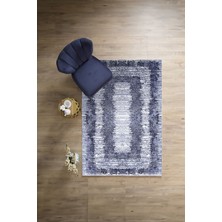 Napoli Home Dijital Sade Dikdörtgen Desenli Yıkanabilir Kaymaz Yolluk Mutfak Salon Halısı, Sade-63-Lacivert,
