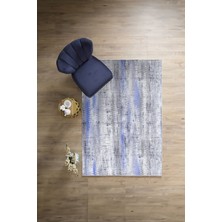 Napoli Home Dijital Baskılı Sade Motifli Yıkanabilir Kaymaz Yolluk Mutfak Salon Halısı, Sade-98-Mavi,