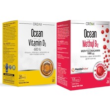 Orzax Ocean Vitamin D3 600 Lu Sprey 20 ml+Ocean Methyl B12 10 ml Dilaltı Sprey