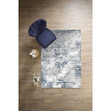 Napoli Home Dijital Sade Akriliik Desenli Yıkanabilir Kaymaz Yolluk Mutfak Salon Halısı, Sade-64-Lacivert,