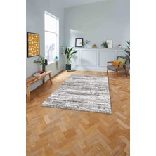 Napoli Home Dijital Baskılı Sade Düz Model Yıkanabilir Kaymaz Yolluk Mutfak Salon Halısı, Sade-67-Gri,