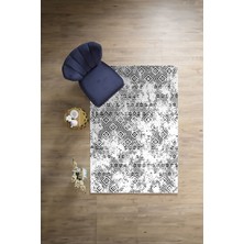 Napoli Home Dijital Baskılı Sade Etnik Model Yıkanabilir Kaymaz Yolluk Mutfak Salon Halısı, Sade-94-Beyaz,