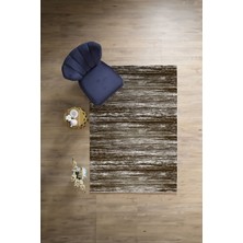 Napoli Home Dijital Baskılı Sade Modern Yıkanabilir Kaymaz Yolluk Mutfak Salon Halısı, Sade-69-Kahve,
