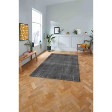 Napoli Home Dijital Baskılı Sade Düz Renk Model Yıkanabilir Kaymaz Yolluk Mutfak Salon Halısı, Sade-99-Antrasit,