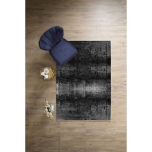 Napoli Home Dijital Baskılı Sade Buğulu Model Yıkanabilir Kaymaz Yolluk Mutfak Salon Halısı, Sade-75-Antrasit,