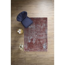 Napoli Home Dijital Sade Modern Dekoratif Yıkanabilir Kaymaz Yolluk Mutfak Salon Halısı, Sade-82-Bordo,