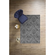 Napoli Home Dijital Baskılı Sade Vektörel Model Yıkanabilir Kaymaz Yolluk Mutfak Salon Halısı, Sade-89-Gri,