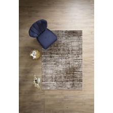 Napoli Home Dijital Baskılı Sade Düz Dekoratif Yıkanabilir Kaymaz Yolluk Mutfak Salon Halısı, Sade-83-Kahve,