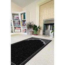 Napoli Home Dijital Baskılı Kaymaz Taban Yıkanabilir Hediyelik Çeyizlik Namazlık Seccade, Seccade-62-Gri,