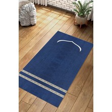 Napoli Home Dijital Baskılı Kaymaz Taban Yıkanabilir Hediyelik Çeyizlik Namazlık Seccade, Seccade-64-Mavi,