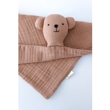 O&G Collection %100 Pamulu 8 Katlı Organik Müslin Sevimli Ayıcık Uyku Arkadaşı / Bebek / Çocuk