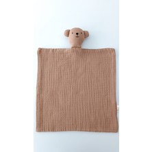 O&G Collection %100 Pamulu 8 Katlı Organik Müslin Sevimli Ayıcık Uyku Arkadaşı / Bebek / Çocuk