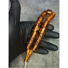 Mos Tesbih Maskot Üst Düzey Toprak Fosilli Toz Kehribar Tesbih