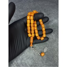 Mos Tesbih Hareli Çubuk Üst Düzey Sıkma Kehribar Tesbih