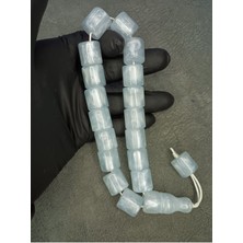 Mos Tesbih Buz Rengi Üst Düzey Maskot Toz Kehribar Tesbih