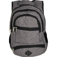 Gri Keten Sırt Çantası/ Ortopedik Sırt/laptop Bölmeli