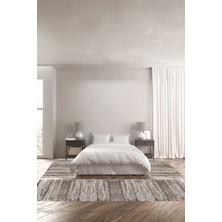 Napoli Home Dijital Baskılı Kaymaz Taban Yıkanabilir Sade Çizgili Modern Üçlü Yatak Odası, Yo-Sade-102-Kahve,