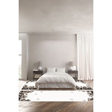 Napoli Home Dijital Baskılı Kaymaz Yıkanabilir Modern Duvar Motifli Üçlü Yatak Odası, Yo-Modern-202-Kahve,