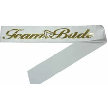 Team Bride Gold Yazılı Beyaz Kuşak