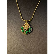 Aytun Çiçek Gold Çelik Kolye
