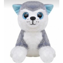 Husky Sevimli Cam Göz Sibirya Kurt Peluş Köpek 20 cm Uyku Arkadaşı Hediyelik Oyuncak Peluş