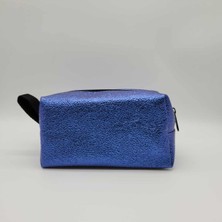 Lunovabags Makyaj Çantası Kulplu, Parlak Mavi