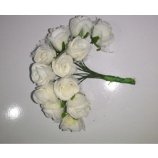 Ipek Hobi Beyaz Latex Gül 12 Bağ