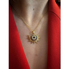Aytun Taşlı Tasarım Gold Çelik Kolye