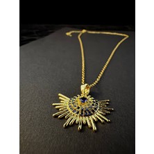Aytun Taşlı Tasarım Gold Çelik Kolye