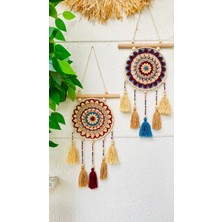 Makromenis Nazarlık Düşkapanı Nazar Boncuğu Rüya Tutucu Kapı Süsü Duvar Süsü Dreamcatcher Mandala