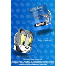PembeCadde Porselen Tom Baskılı Kişiye Özel Isimli Kupa Bardak Tom ve Jerry Tom Jerry