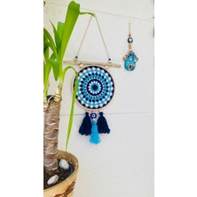 Makromenis Nazarlık Düşkapanı Nazar Boncuğu Rüya Tutucu Kapı Süsü Duvar Süsü Dreamcatcher Mandala