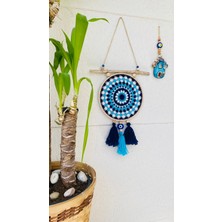 Makromenis Nazarlık Düşkapanı Nazar Boncuğu Rüya Tutucu Kapı Süsü Duvar Süsü Dreamcatcher Mandala