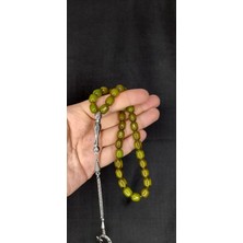 Anemore Collection Sevgiliye Özel Hediye Sevgiliye Özel Hediye Çubuk Kehribar Tesbih Sarı Renk Küre Kesim H-1403.