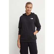 Kadın Simple Dome Kapüşonlu Sweatshirt - Siyah