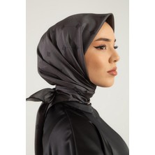 Silk Home Twill Ipek Eşarp - 11392-18 Füme
