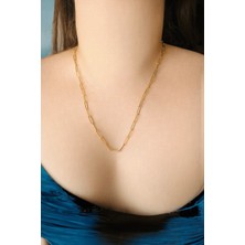 Dumledo Ataç Gold Zincir Kolye  | 925 Ayar Gümüş