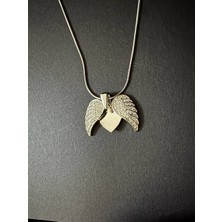 Aytun Melek Kanadı Silver Çelik Kolye