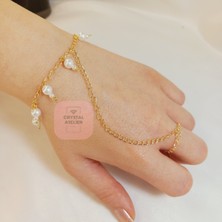 Crystal Atelier Altın Renkli Rodyum Kaplama Incili Şahmeran