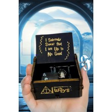 Harry Potter Ahşapm Çevirmeli Müzik Kutusu Hogwarts Yaşadığınızı Düşünün ve Hayal Edin
