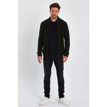 Alexander Gardi Balıkçı Yaka Fermuarlı Triko Hırka (E22-5714)