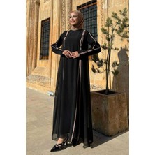 Düğme Detaylı Elbise 3919 Siyah