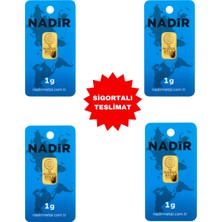 Hg Hüma Gold 24 Ayar Külçe Gram Altın 1 Gr. 4 Adet