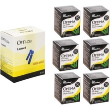 Optima Kan Şeker Ölçüm Çubu 6 Adet 1 Adet Delme Ignesi Kan Şeker Ölçüm Çubu 6 Adet 1 Adet Delme Ignesi