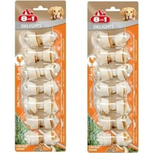 8in1 Delights Bones 7li Xs Tavuklu Köpek Ödül Kemiği 2 li Set