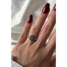 Leo'Stone Yeni Sezon Full Zirkon Taşlı Nazar Boncuğu Model Ayarlanabilir Kadın Çelik Yüzük