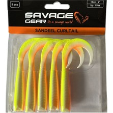 Savage Gear Lb Sandeel Curltail 10CM Lemon Back 5 Adet
