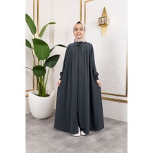 Bağcıklı Pileli Çocuk Ferace & Füme