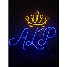 Çizgi Neon Cizgineon Alp Taçlı Işıklı Neon LED Duvar Dekarasyon